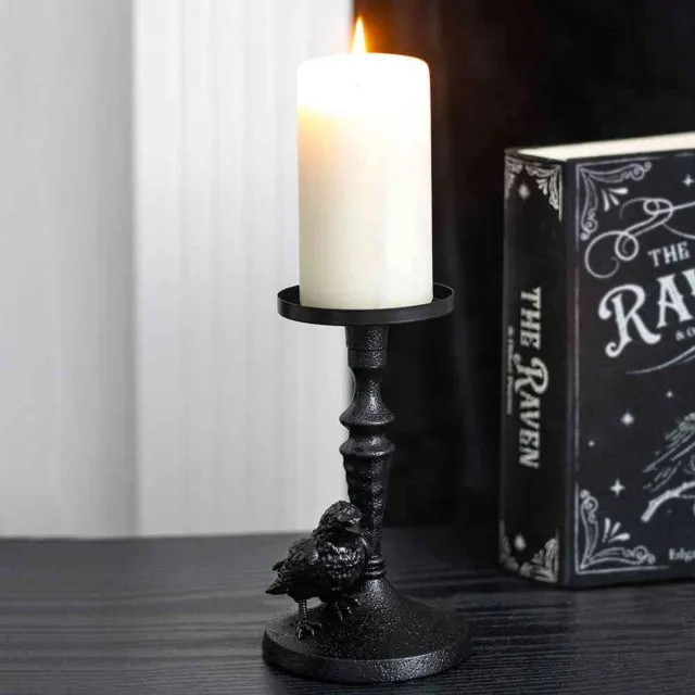 Something Different Mystic Raven Pillar Kaarsenstandaard - Zwart