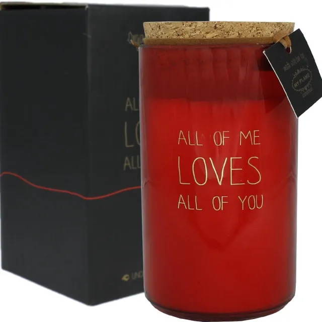 My Flame Lifestyle SOJAKAARS - ALL OF ME LOVES AL OF YOU - GEUR: UNCONDITIONAL - VALENTIJN Rood
