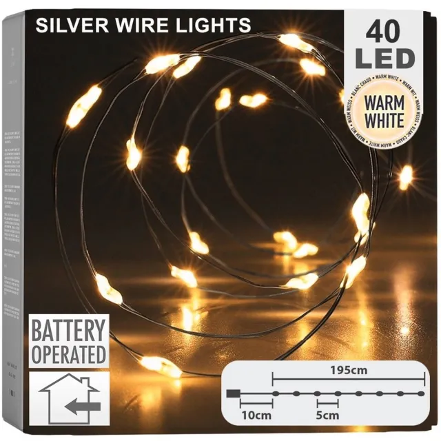 vilde Kerstboomverlichting - 40 LED - 195 cm - Warm Wit