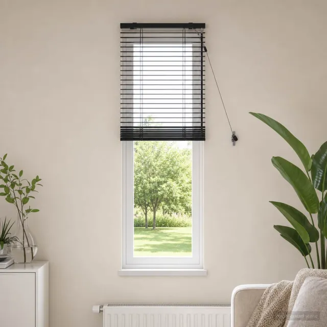 vidaXL Venetiaanse jaloezie Donkerbruin 55 x 160 cm 35 mm