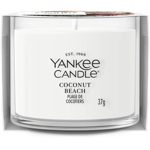 Yankee Candle Filled Votive - Coconut Beach - 10 branduren - 1 stuk White