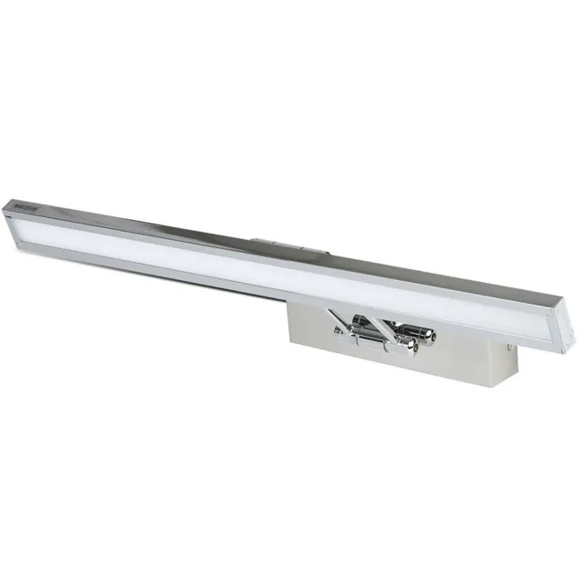 Qualu LED Spiegelverlichting - Schilderijverlichting - Nirano Quala - 8W - Natuurlijk Wit 4000K - Mat Chroom - Aluminium