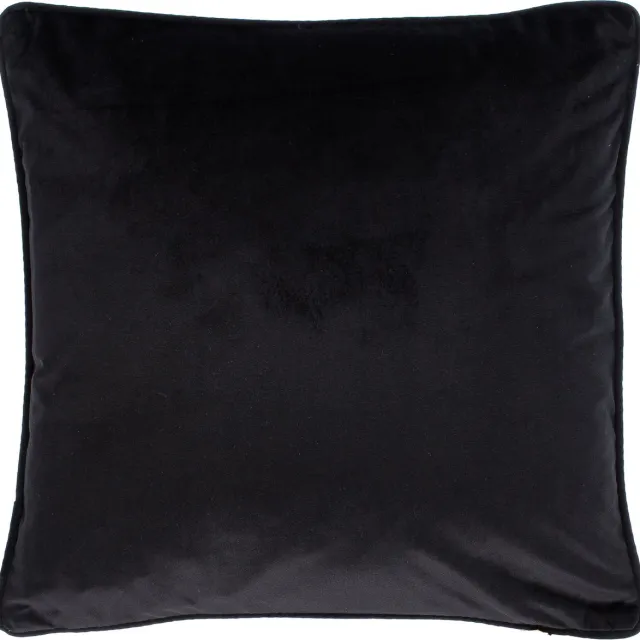 Tiseco HOME STUDIO - Kussen (gevuld) Fluweel - Vierkant - 60x60 cm - Zwart BLACK