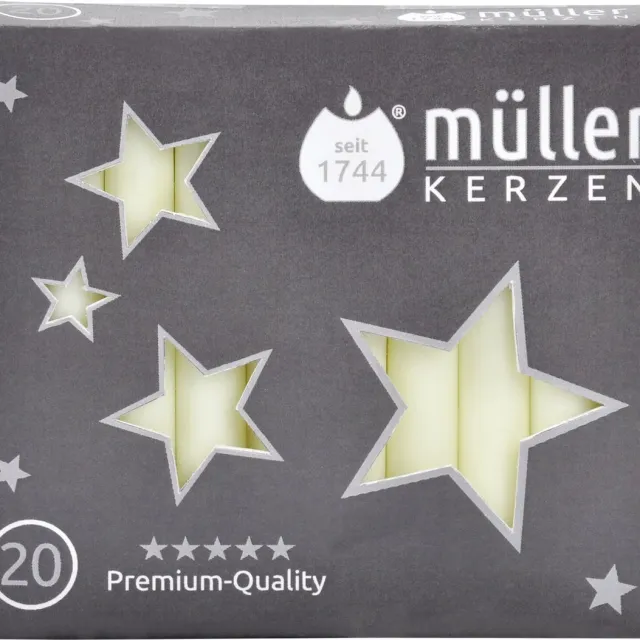 Muller Kerzen Müller Kerzen Kerstboomkaars Ivoor (20 stuks)