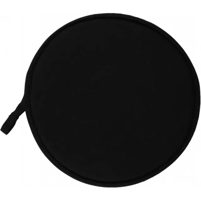 Tiseco Home Studio - Stoelkussen SUAVE - SET/6 - katoen - met antislip stippen - Rond - Dia 37 cm - Zwart BLACK