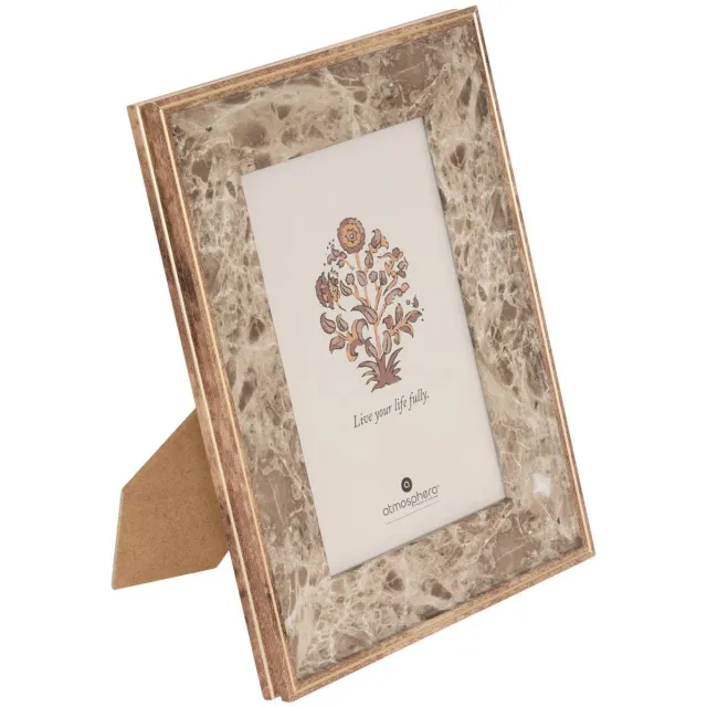 Atmosphera Créateur d'intérieur® Rechthoekige fotolijst Mable, 10 x 15 cm, bruin Marron
