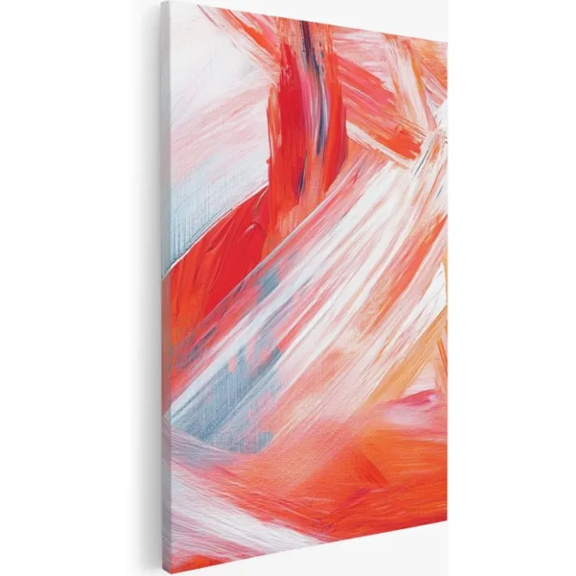 Saammp Canvas Schilderij - abstracte compositie Rood- 30x45 - Foto op canvas - Wanddecoratie - Muurdecoratie Woonkamer - Slaapkamer decoratie - Canvas Print Multicolor