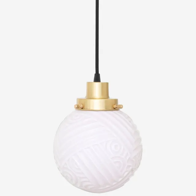 Coloured by Art Hanglamp aan snoer Nouveau Romance Blush 20's Messing - Art Deco Trade Zachtroze