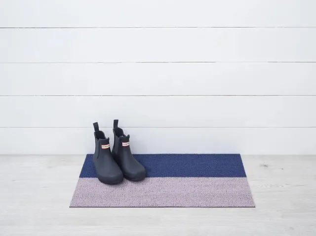 CHILEWICH Deurmat-Duo-Stripe-Berry Blueberry-Pink Berry