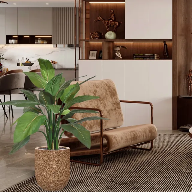 maxifleur Kunstplanten Strelitzia kunstplant 95cm - groen