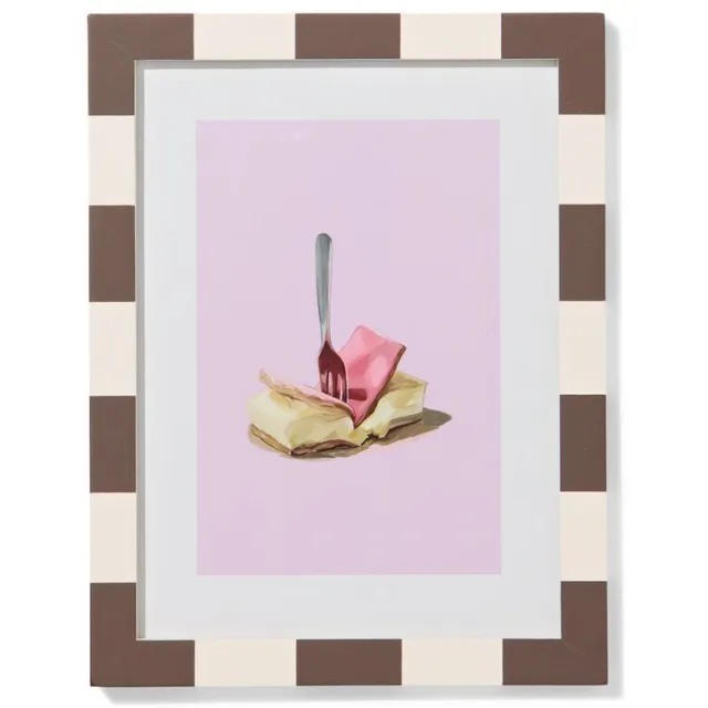 HEMA Fotolijst 15x20cm hout strepen (donkerbruin)