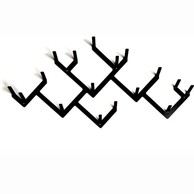 Decorizzly® Decorizzly VASSTI Serie - Wandkapstok - Metaal - 17 Haken - Sterk en Duurzaam zwart