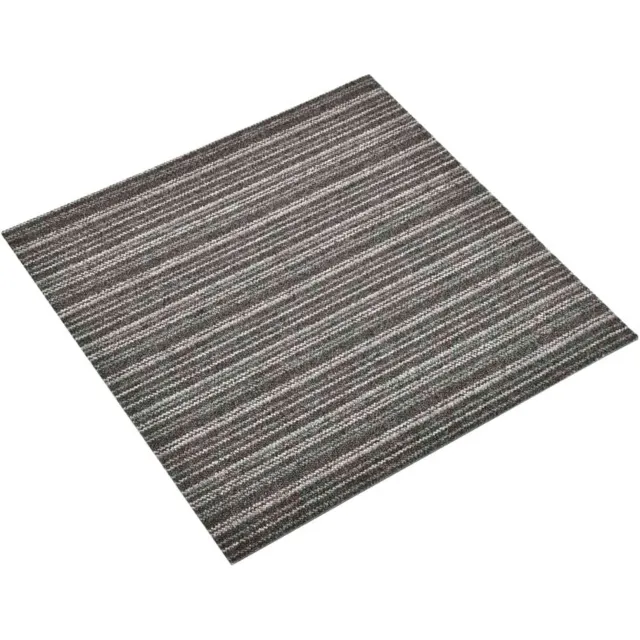 vidaXL Tapijt 20 st Gestreept Antraciet 50 x 50 cm 100% Polypropyleen Anthraciet
