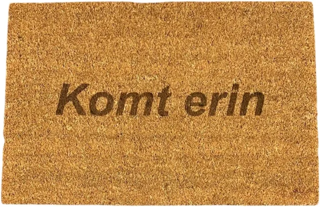 De Lange Trading Deurmat met tekst - Deurmat kokos - Deurmat binnen - Komt erin - 40x60 cm - Bruin