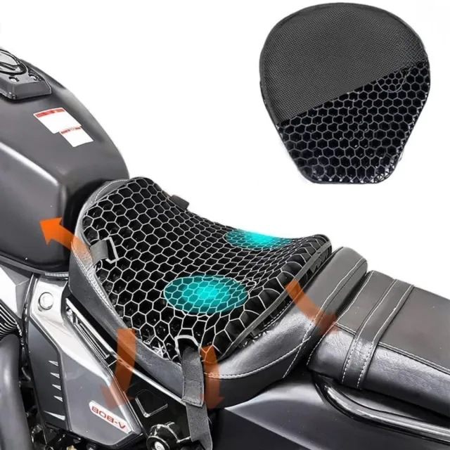 Imperatoris Motorfiets Gelkussen - Gel Zitkussen - Gelkussen Zitten - Stuitkussen - Wigkussen - Stoelkussen - Orthopedisch - Traagschuim Kussen - 38 x 32.5 x 3.5 cm - Zwart - van Imperatoris