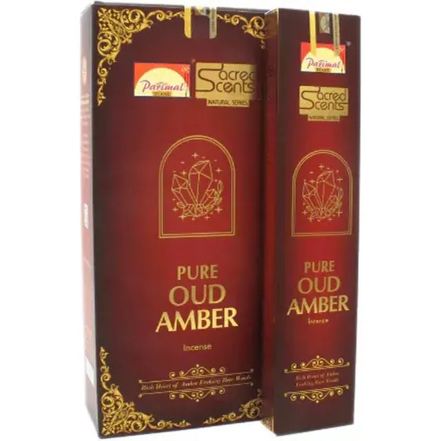 Parimal Pure Amber Oudh Wierookstokjes - 24 gram - 6 Pakjes per Doos