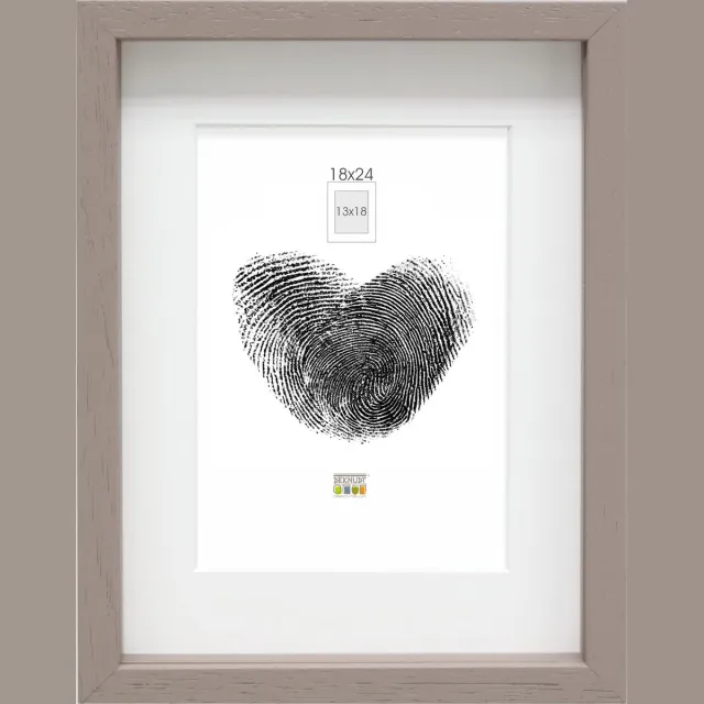 Deknudt Frames Fotolijst - taupe met passe-partout - 13x18 / 18x24 cm