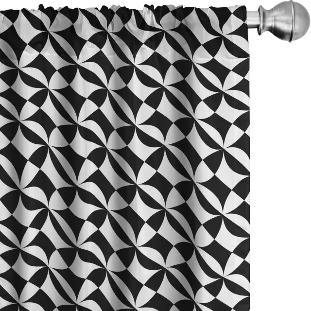 ABAKUHAUS Gordijnen – Geometrisch diagonaal – 2x75x225 cm – kolengrijs Kohlengrau