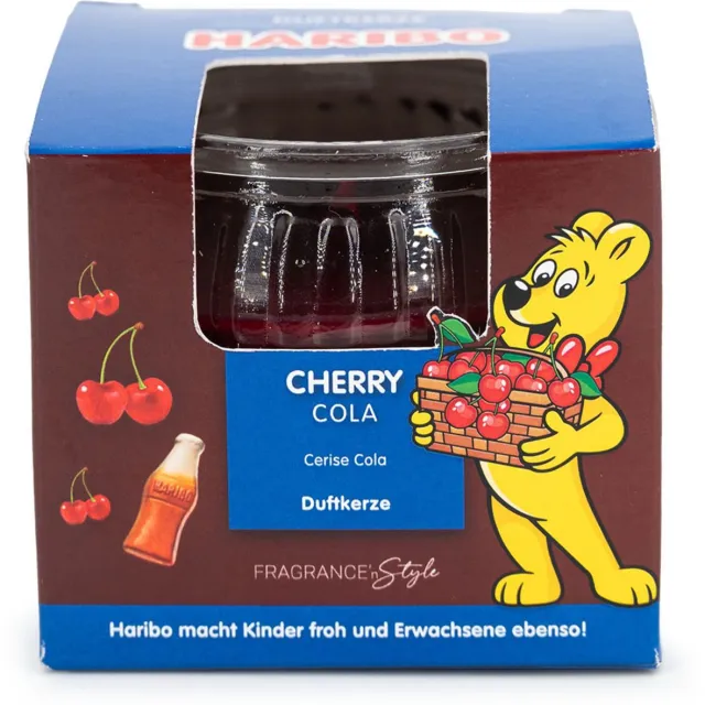 Haribo Geurkaars - kers-cola - 200 g - was - met geur donkerrood