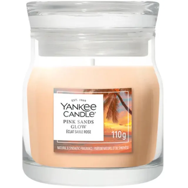 Yankee Candle Pink Sands Glow Small Jar Geurkaars - tot 30 branduren Oranje