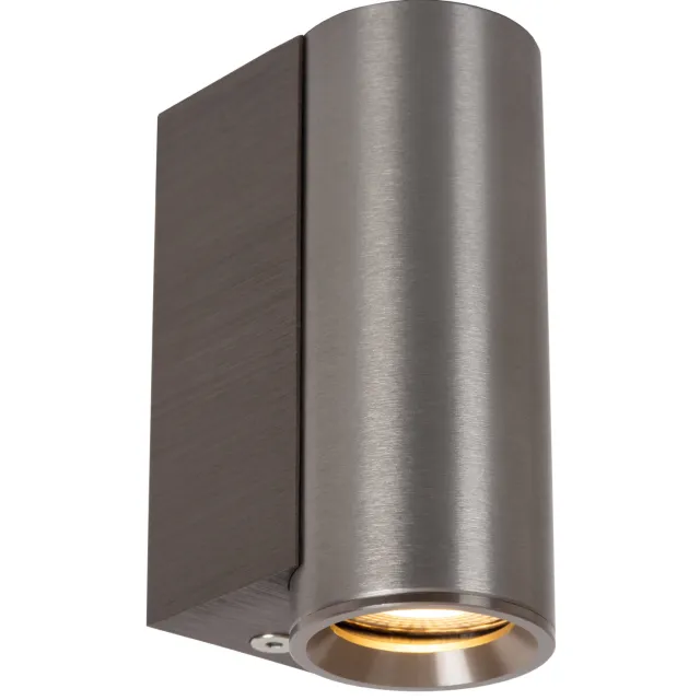 Lucide DUPLA - Wandspot / Wandlamp - 1xGU10 (MR11) - Grijs ijzer
