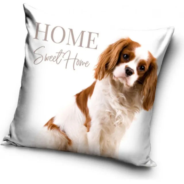 DOG Cavalier-kingcharlesspaniël - Home sweet home - sierkussensloop - 40 x 40 cm meer kleuren