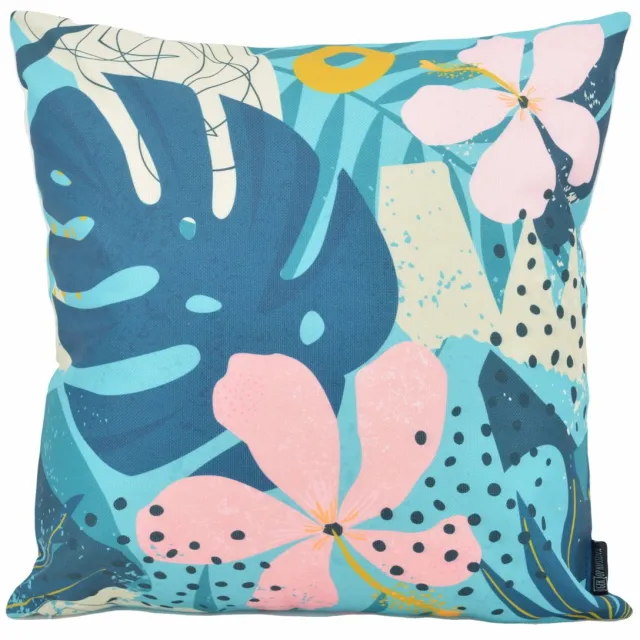 Gek op Kussens! Abstract Summer #2 - Outdoor Kussenhoes | 45x45 cm | Katoen Blauw
