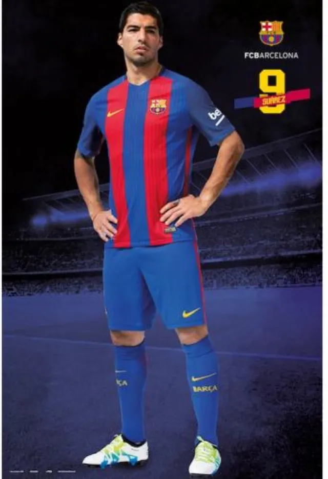 FC Barcelona Barcelona Poster Suarez 58 Multi