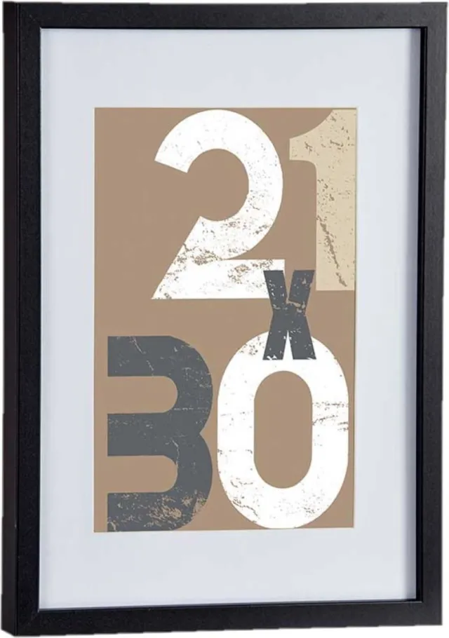 Arte r Houten fotolijst - zwart - 30 x 40 cm - fotolijstje - met passe-partout - decoratie