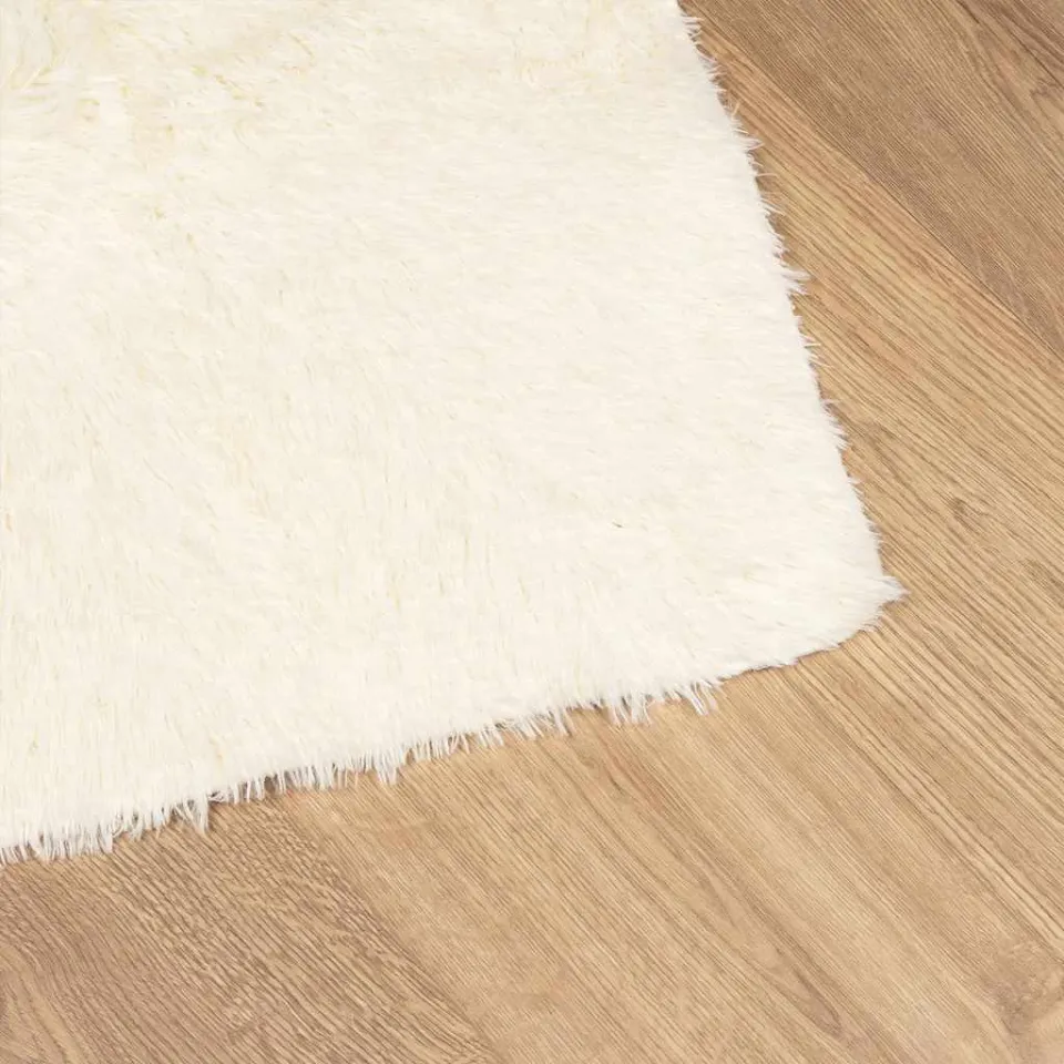 vidaXL Hoogpolig vloerkleed NAVARRA 130x200 cm polyester crèmekleurig, foto 4