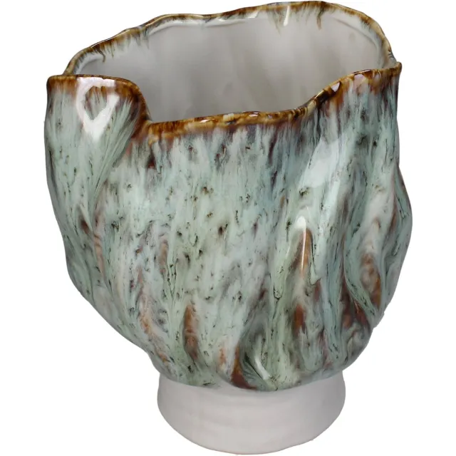 HD Collection Vase Stoneware Green 21x21x24cm