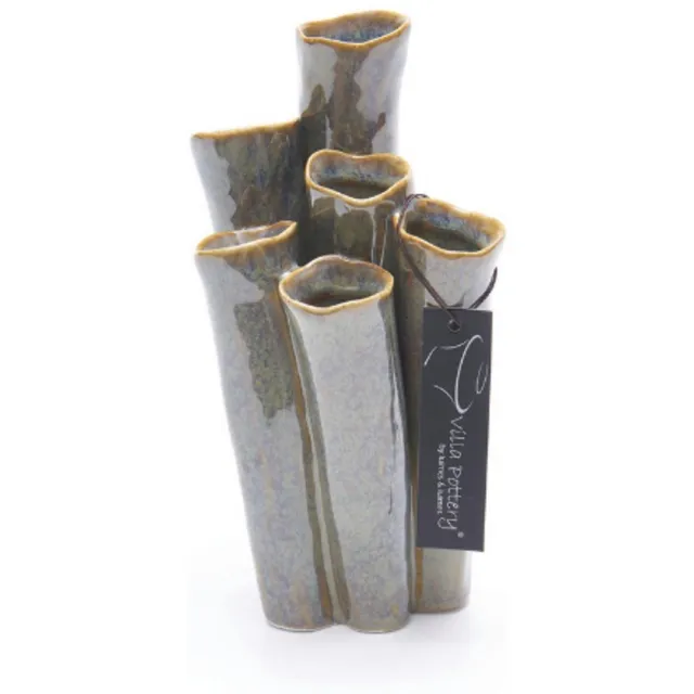Villa Pottery Vaas - Villa Pottery - Decoratie - Woondecoratie - porselein - waterdicht - New Juul 1_2 Blue Reactive Blauw