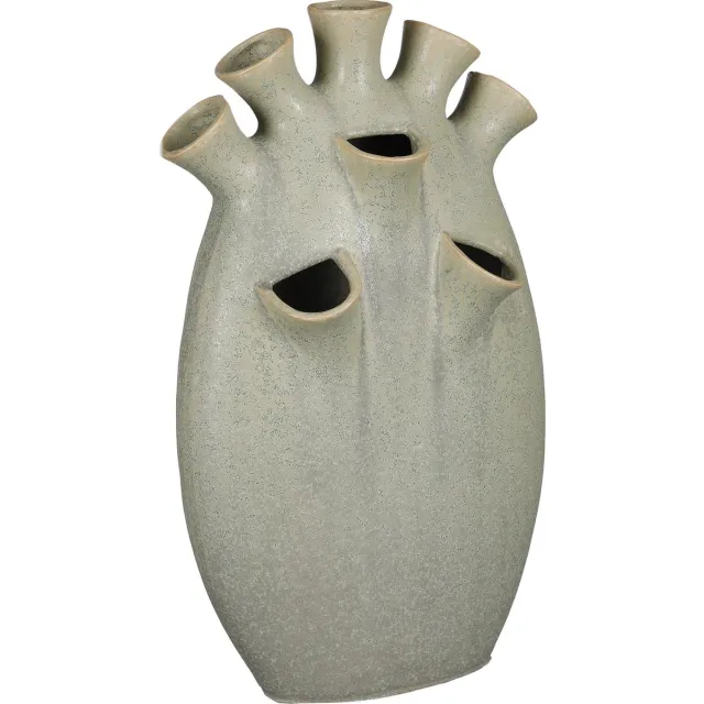 Mica Decorations Saul Tulpenvaas - L25 x B15,5 x H42 cm - Groen