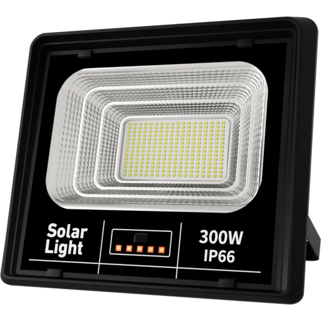 Jortan Tech Solar LED-schijnwerper buiten - Zonnepaneel - Afstandsbediening - LiFePO4-accu - Jortan Tech Zwart
