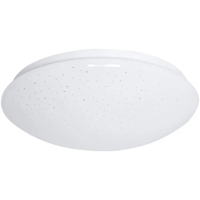 V-TAC Plafondlamp LED eetkamerlamp wit met stereffect in ronde vorm 33 cm, metaal kunststof, 24W 1860lm 6500K, H 10,2 cm