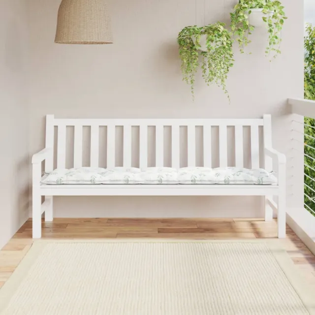 vidaXL Tuinbankkussen 180x50x7 cm oxford stof bladpatroon groen