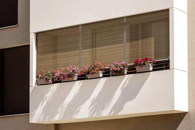 Coloray Buitenrolgordijn - Bruine houten horizontale wandpanelen UV-Bescherming Buiten - 140x180 cm - Buitenjaloezie - Zonnescherm Verticaal - Privacy Scherm Terras - Zonwering Balkon - Verticale Markies - Screen Buiten