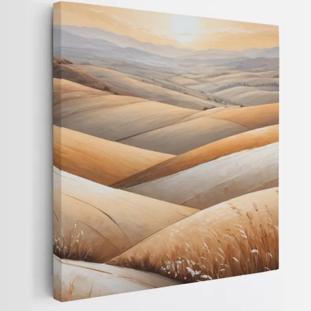 Saammp Canvas Schilderij - Landschap - Abstract - 20x20 - Foto op canvas - Wanddecoratie - Muurdecoratie Woonkamer - Slaapkamer decoratie - Canvas Print Multicolor