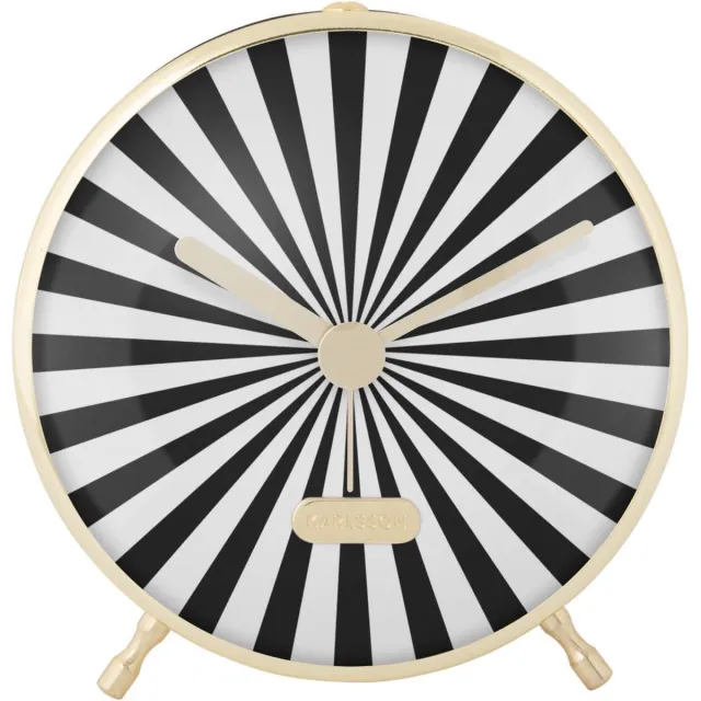 Karlsson Wekker Candy Swirl - Zwart - 12.5x3.7x12.5cm - Modern - Wekker voor slaapkamer - Wekkers