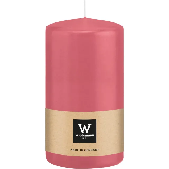 Wiedemann Cilinderkaars/stompkaars - roze - 13 x 7 cm - 52 branduren - zuilkaarsen