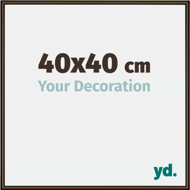 yd. Your Decoration - Fotolijst 40x40 cm - Aluminium - Walnoot Structuur - New York