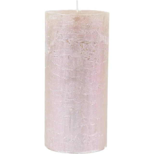 LUZ Rasteli Luz Your Kaars Cilinder Roze-Pearl D 9 cm H 19 cm