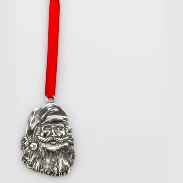 De tingieterij Kersthanger - SantaClaus - Unieke Kersthangers voor in de Kerstboom – Luxe Handgemaakte Ornamenten – Exclusieve Kerstdecoratie set - Kerstcadeau - Brievenbuscadeau Zilver