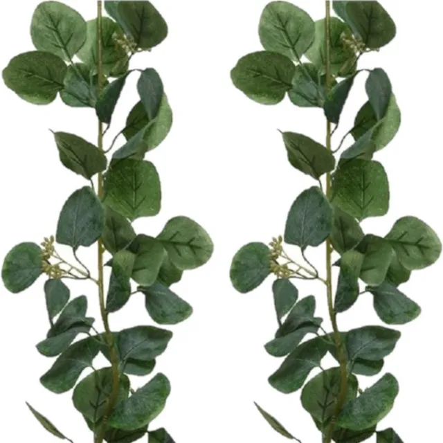 Decoris groene klimop kunstplant slinger 180 cm - 2x stuks - Kunstplanten/nepplanten - Hangplanten
