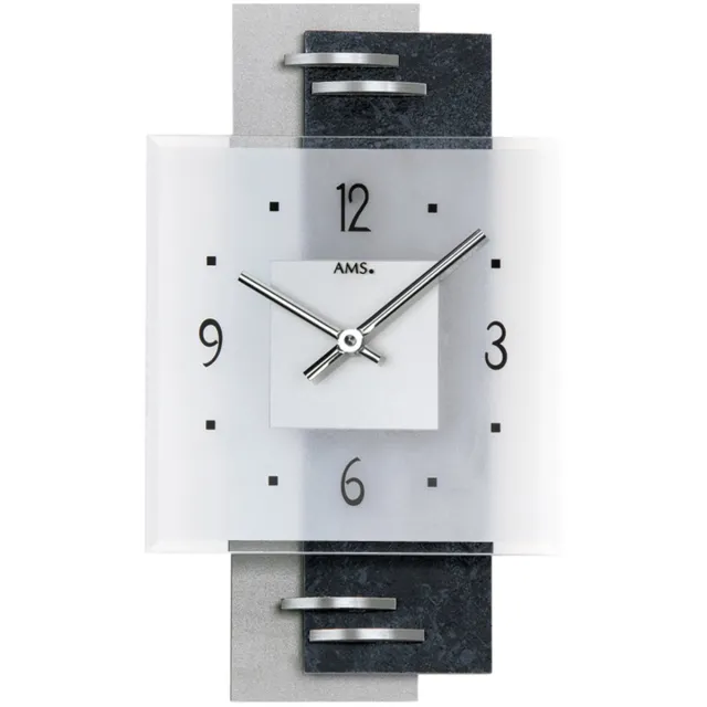 AMS Wandklok AMS - 9245 Zwart