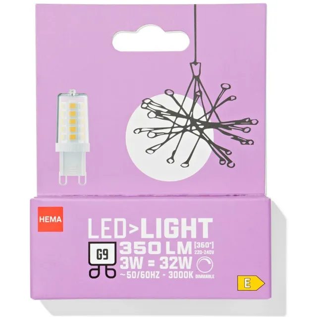 HEMA Led G9 2.5W 350lm dim