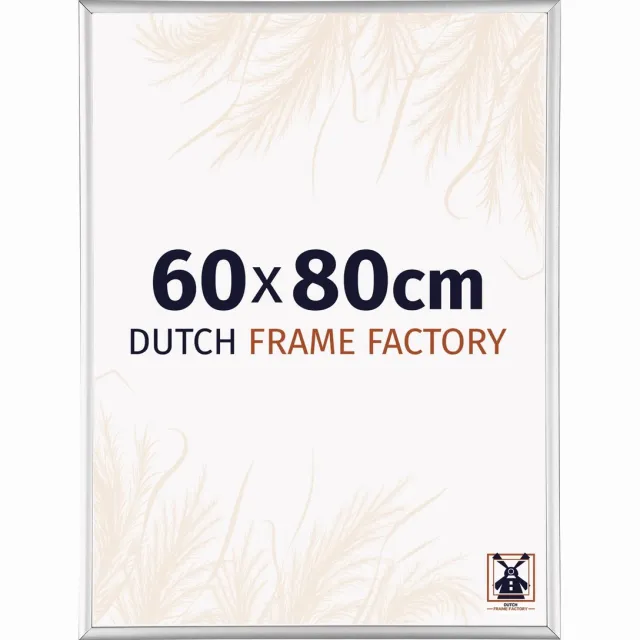 Dutch Frame Factory Fotolijst 60x80 cm - Aluminium - Zilver Hoogglans - Kampen