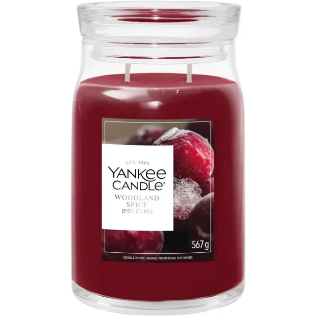 Yankee Candle Woodland Spice Large Jar - tot 80 branduren Rood