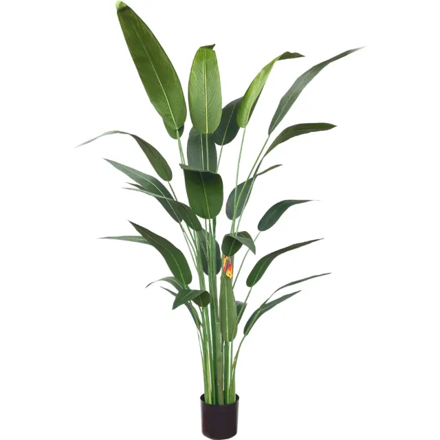 PrettyPlants Strelitzia Kunstplant Met Bloem 180cm| Grote kunstplant | Kunst strelitzia | Kunstplant voor binnen Groen