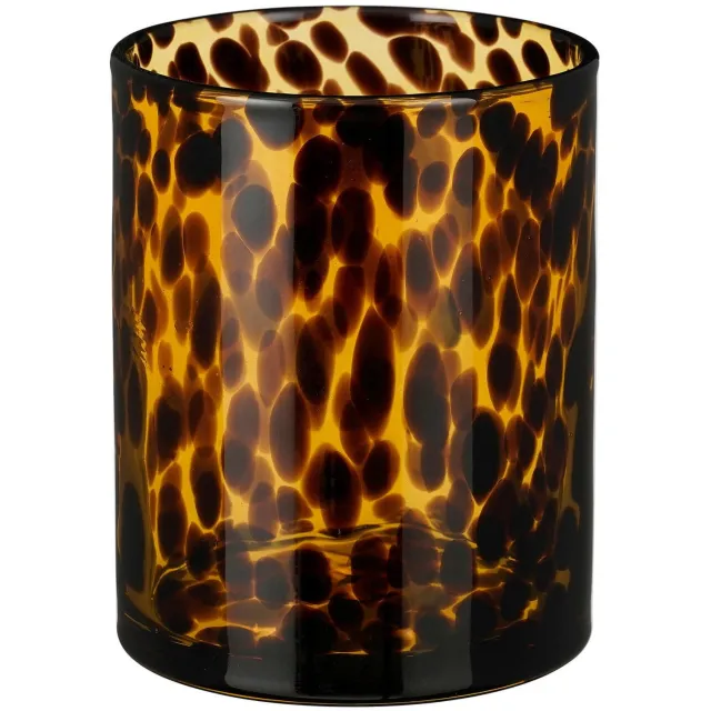 Mica Decorations windlicht glas leo 12x15cm multi